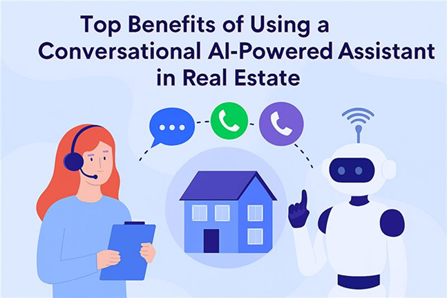 Real estate agent and AI voice assistant communicating about property listings