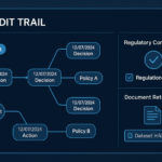 AI audit trail dashboard demonstrating regulatory compliance documentation