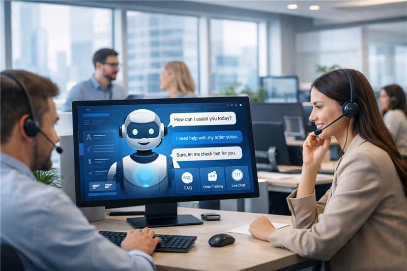 AI chatbot companies improving customer support with digital assistant