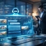 AI real estate agent interface showing automated lead capture and property listings