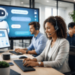 Customer support team using conversational AI companies tools for service