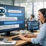 Agent using conversational AI development company chatbot for customer support