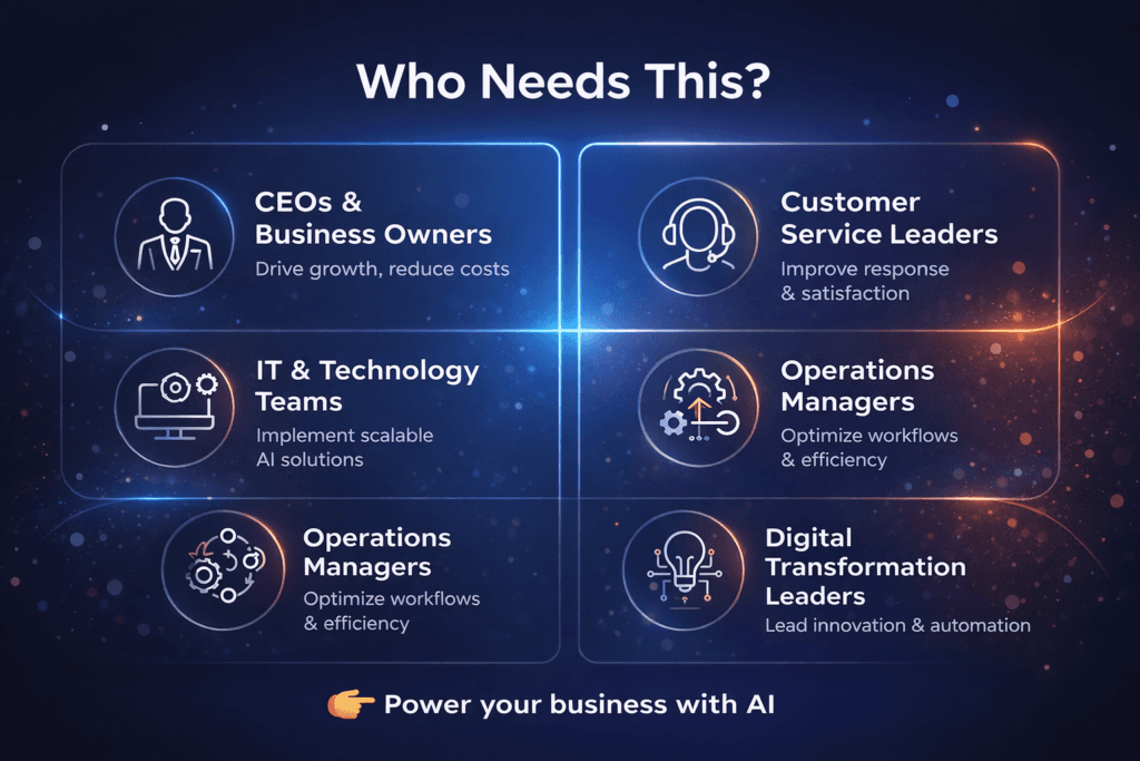 Who needs conversational AI vendors CEOs IT teams operations and service leaders